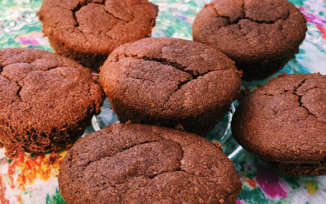Queques de chocolate e coco